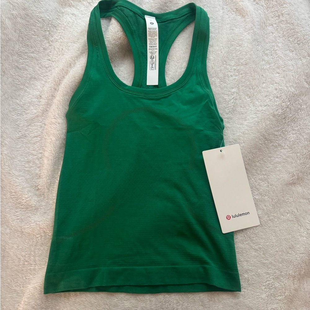 Lululemon Athletica Green Fitted Sleeveless Tank Top
